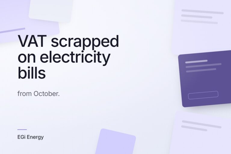 VAT will be removed entirely from household electricity from October